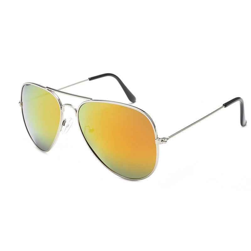 Polarized Sunglasses for Men and Women - Double Beam Glasses with Metal Toad Mirror