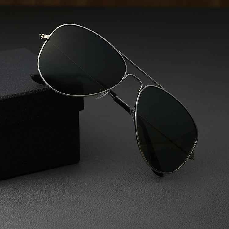 Polarized Sunglasses for Men and Women - Double Beam Glasses with Metal Toad Mirror