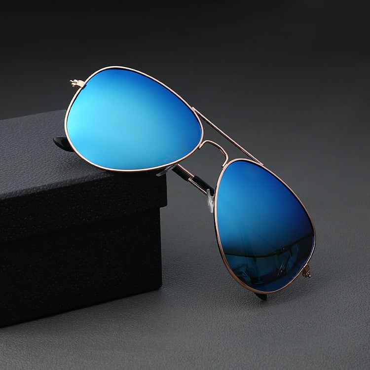 Polarized Sunglasses for Men and Women - Double Beam Glasses with Metal Toad Mirror