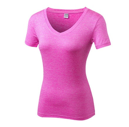 Gym Yoga Women's V-neck Women Fitness Yoga T-shirt