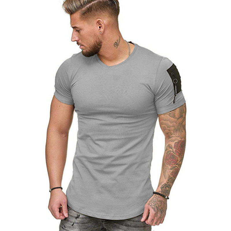 Sports Slim T-Shirt - Solid Color Round Neck Short Sleeve Tee - Neon North Clothing