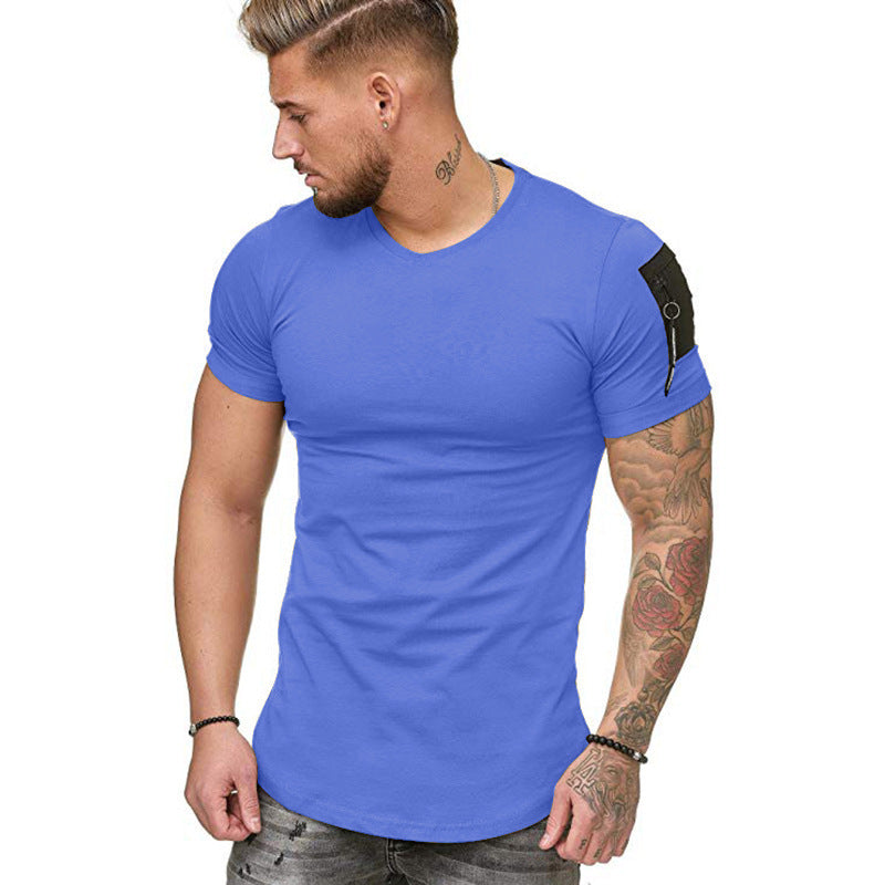 Sports Slim T-Shirt - Solid Color Round Neck Short Sleeve Tee - Neon North Clothing