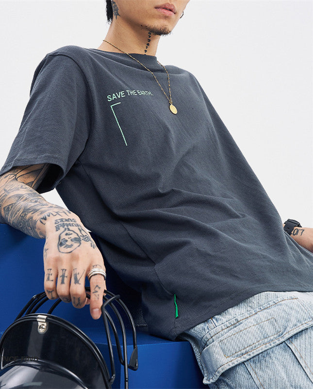 Neon North Loose Fit Save the Earth T-Shirt for Eco-Conscious Style - Neon North Clothing