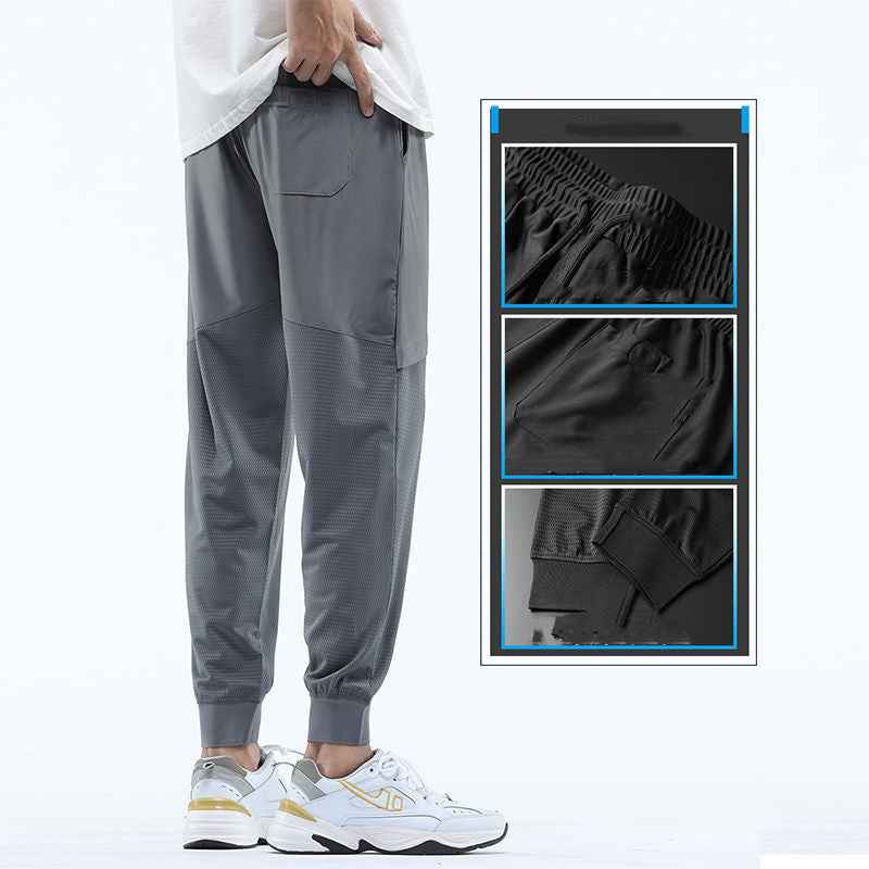 Men's Breathable Summer Pants - Casual Girdled Feet Nine Points Sports Trousers