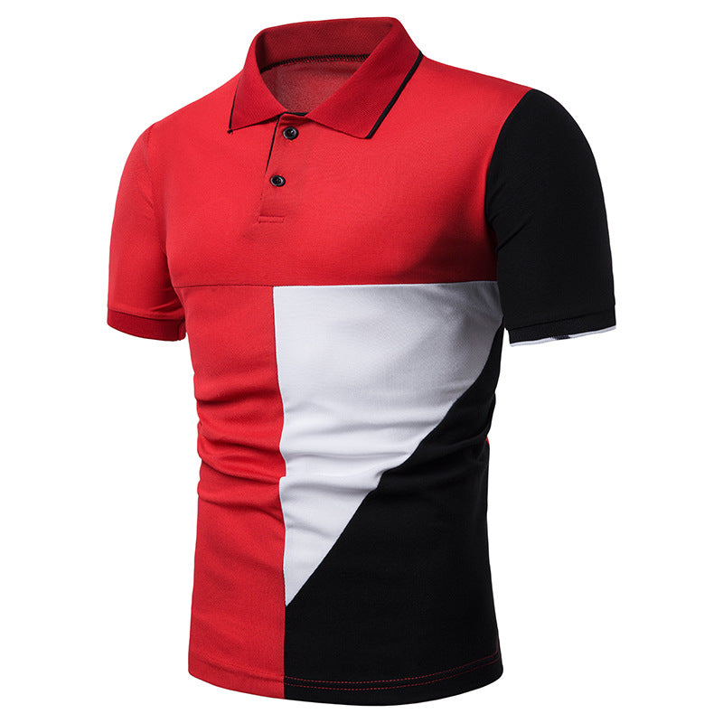 Short-Sleeved Patterned Casual Polo T-Shirt for Effortless Style - Neon North Clothing