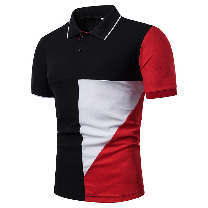 Short-Sleeved Patterned Casual Polo T-Shirt for Effortless Style - Neon North Clothing