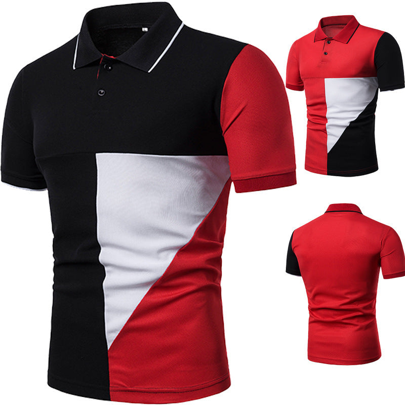 Short-Sleeved Patterned Casual Polo T-Shirt for Effortless Style - Neon North Clothing