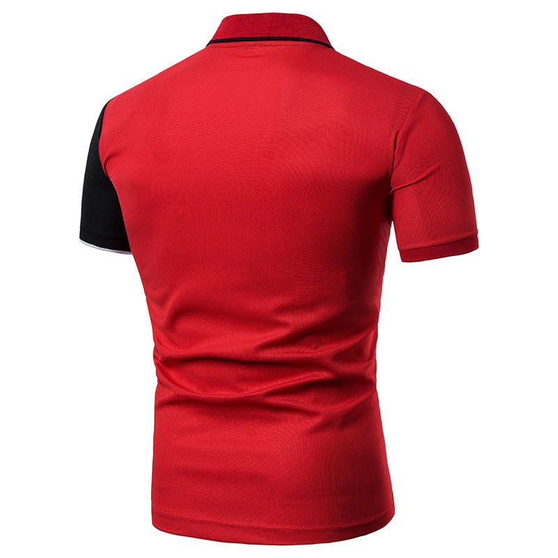 Short-Sleeved Patterned Casual Polo T-Shirt for Effortless Style - Neon North Clothing