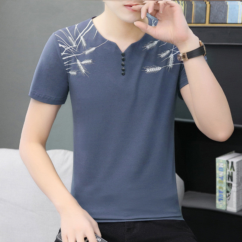 Men's Cotton T-Shirt - Short Sleeve Pure Color Cotton Tee - Neon North Clothing