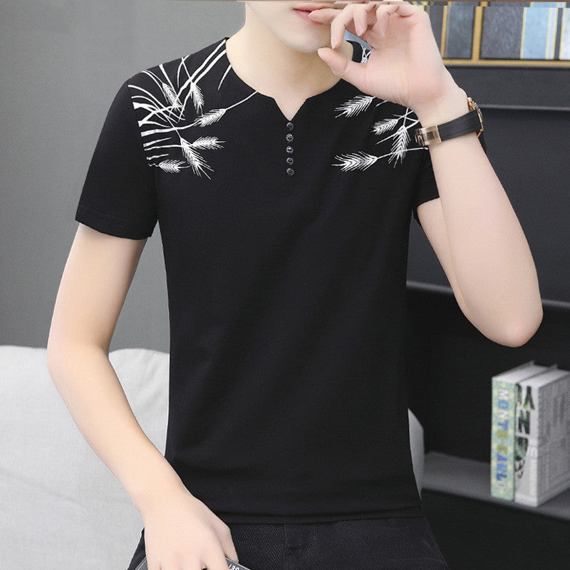 Men's Cotton T-Shirt - Short Sleeve Pure Color Cotton Tee - Neon North Clothing