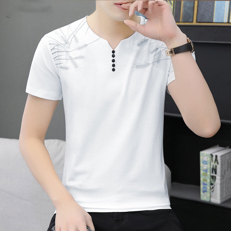 Men's Cotton T-Shirt - Short Sleeve Pure Color Cotton Tee - Neon North Clothing