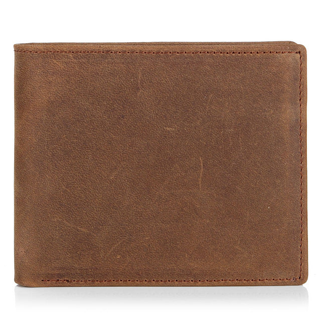 Cartera de hombre de piel de caballo auténtica 