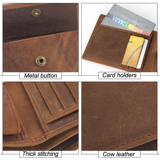 Genuine Leather Men's Wallet - Premium Horse Leather Design