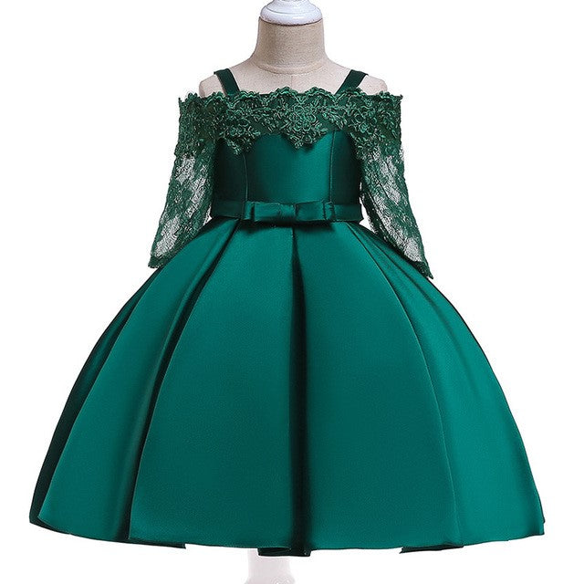 Vestido de fiesta vintage para niña de las flores
