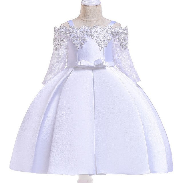 Vestido de fiesta vintage para niña de las flores