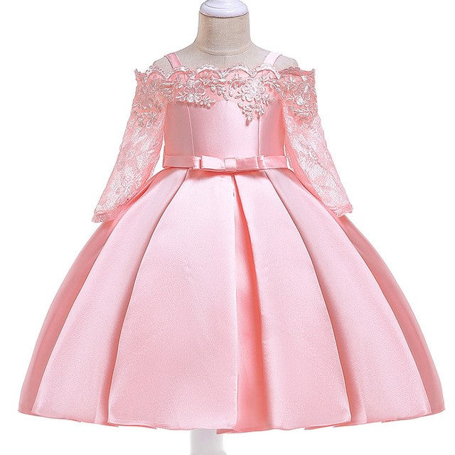 Vestido de fiesta vintage para niña de las flores