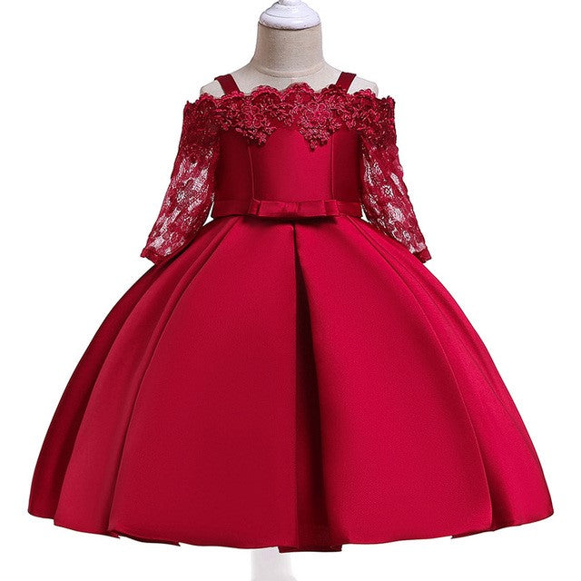 Vestido de fiesta vintage para niña de las flores