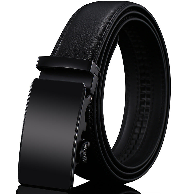 Mens Leather Belt Automatic Buckle - Genuine Leather for Comfort and Style - Neon North Clothing