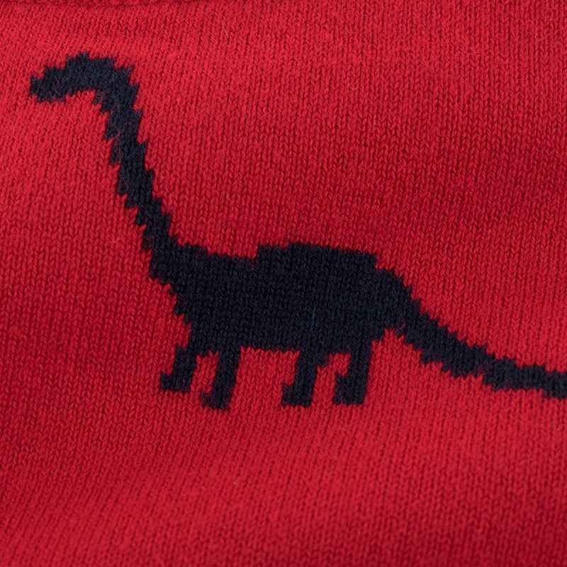Cozy Knit Dinosaur Print Pullover for Ultimate Comfort