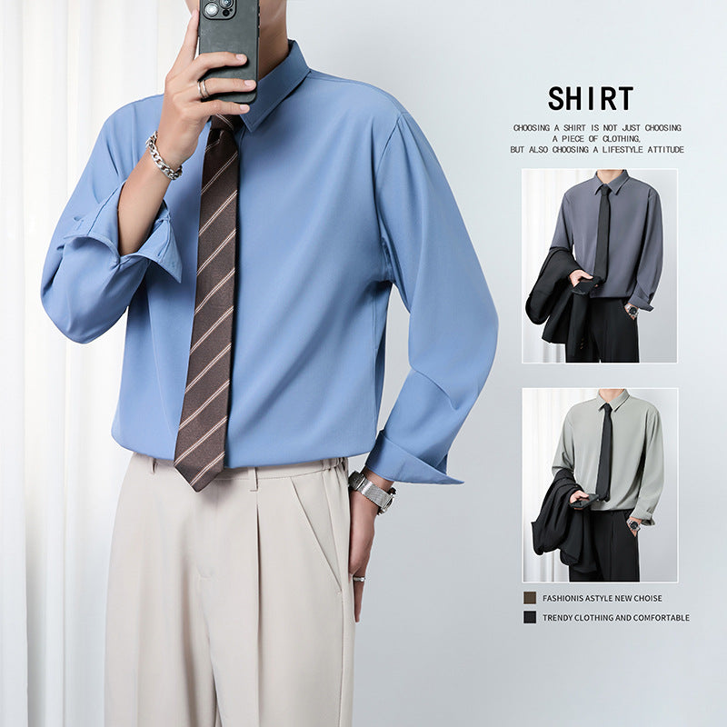 Versatile Wrinkle Free Business Casual Shirt - Relaxed Fit for Easy Style