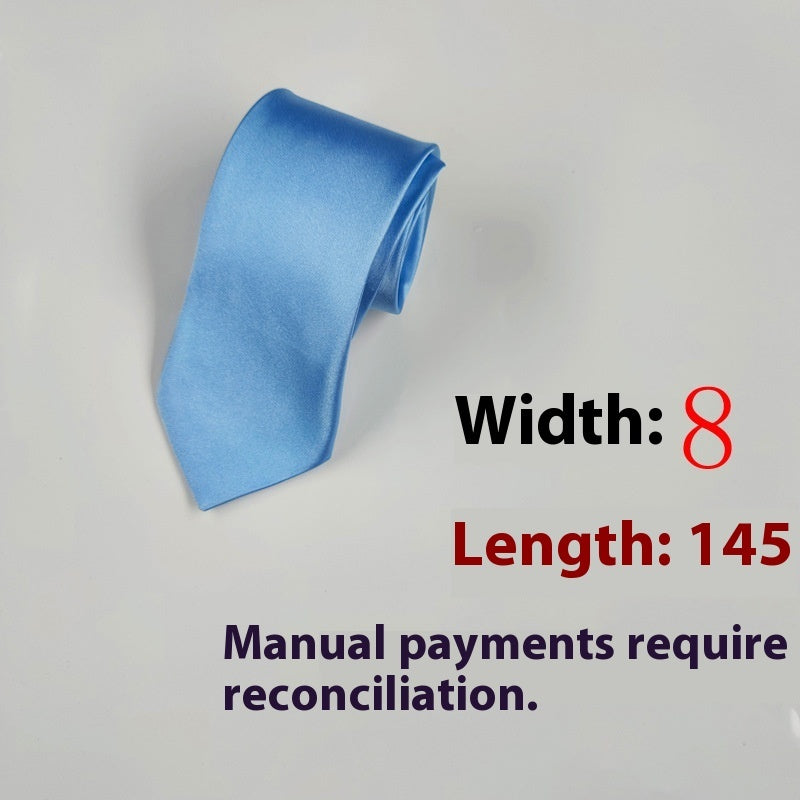 8cm Solid Color Tie in Monochrome Style - Neon North Clothing
