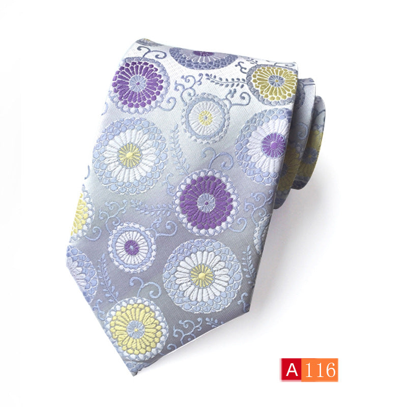 Men's Jacquard Formal Tie - Casual Polyester Jacquard Wear - Neon North Clothing
