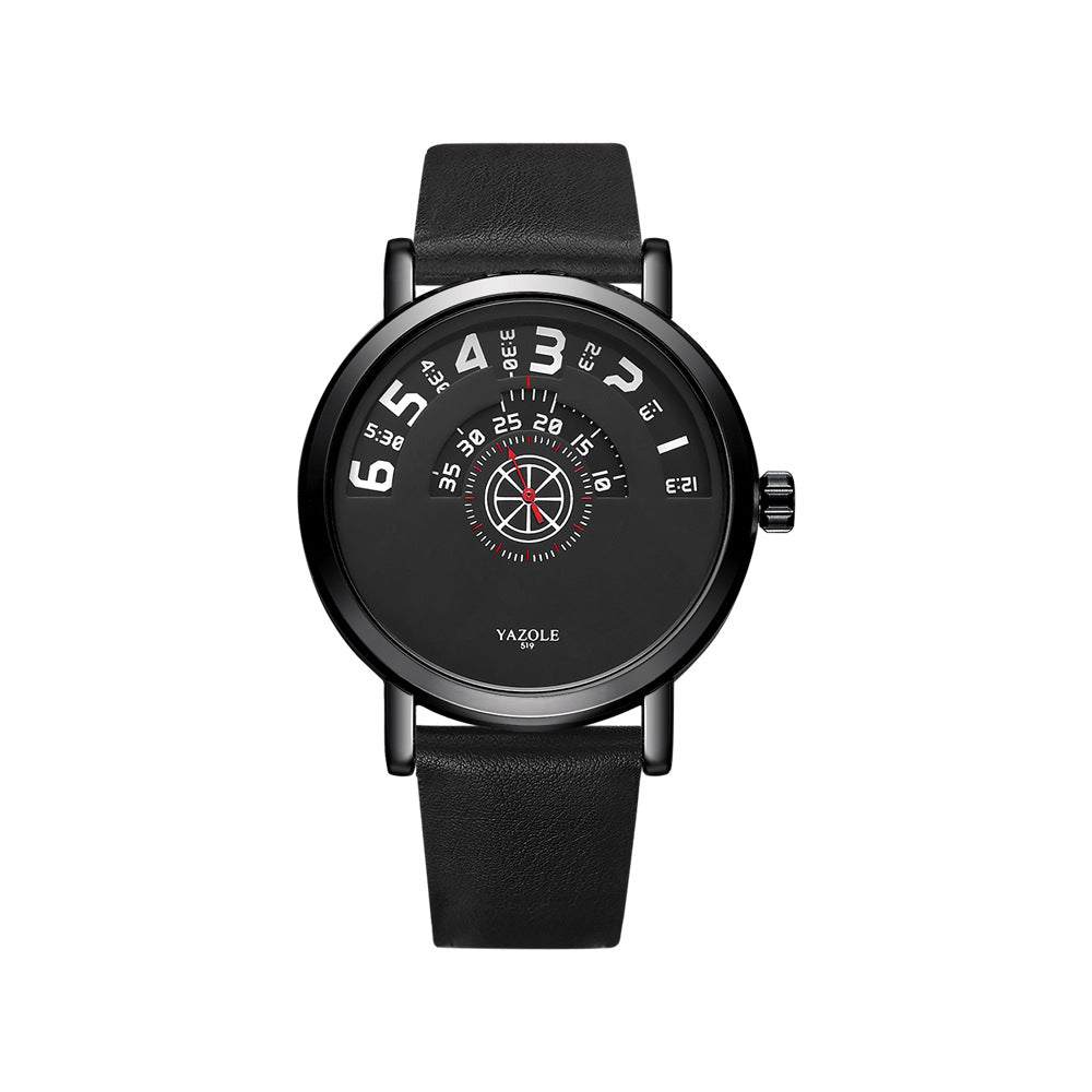 YAZOLE Rotary Non-Mechanical Quartz Watch Men's Wristwatch - Neon North Clothing
