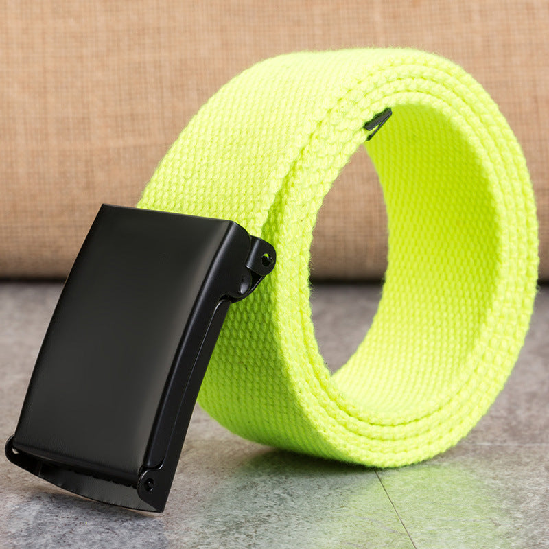 Snap-Clasp Candy-Colored Canvas Belt for Men - Neon North Clothing