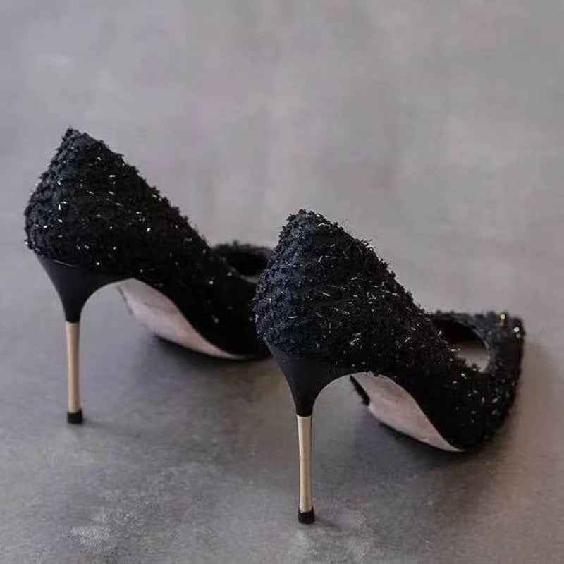 New White High Heel Stiletto Shoes for Women - Pointed Toe Elegance