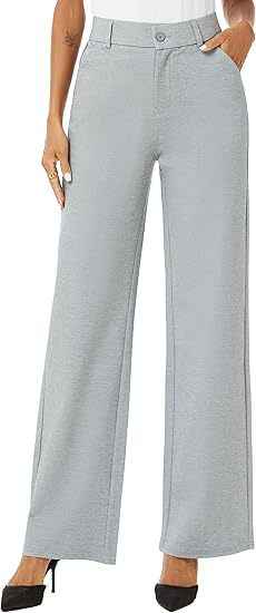 Women's High-Waisted Wide-Leg Pants for Commuting