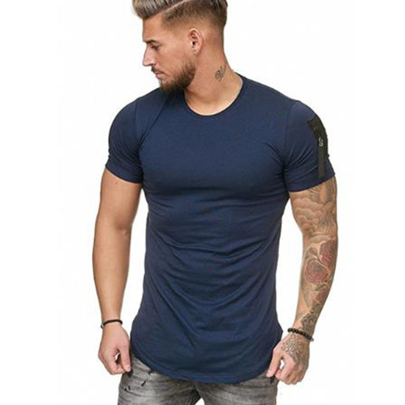 Sports Slim T-Shirt - Solid Color Round Neck Short Sleeve Tee - Neon North Clothing