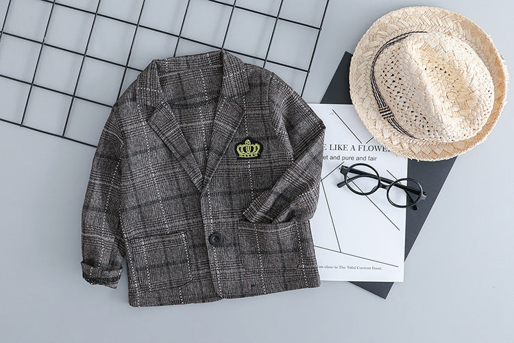 Boys Plaid 3 Piece Suit for Gentlemen - Stylish Check Outfit