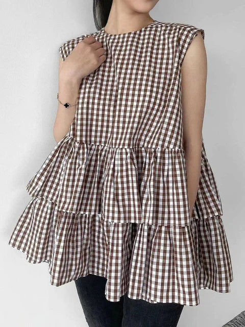 Ruffles Sleeveless Blouse for a Chic Layered Look - Neon North Clothing