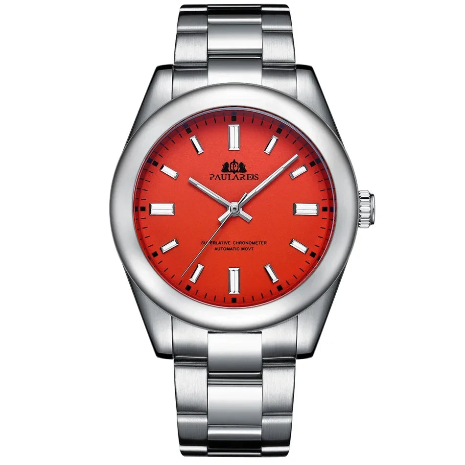 PAULARIES Automatic Watch for Men Mechanical Stainless Steel Luxury - Neon North Clothing