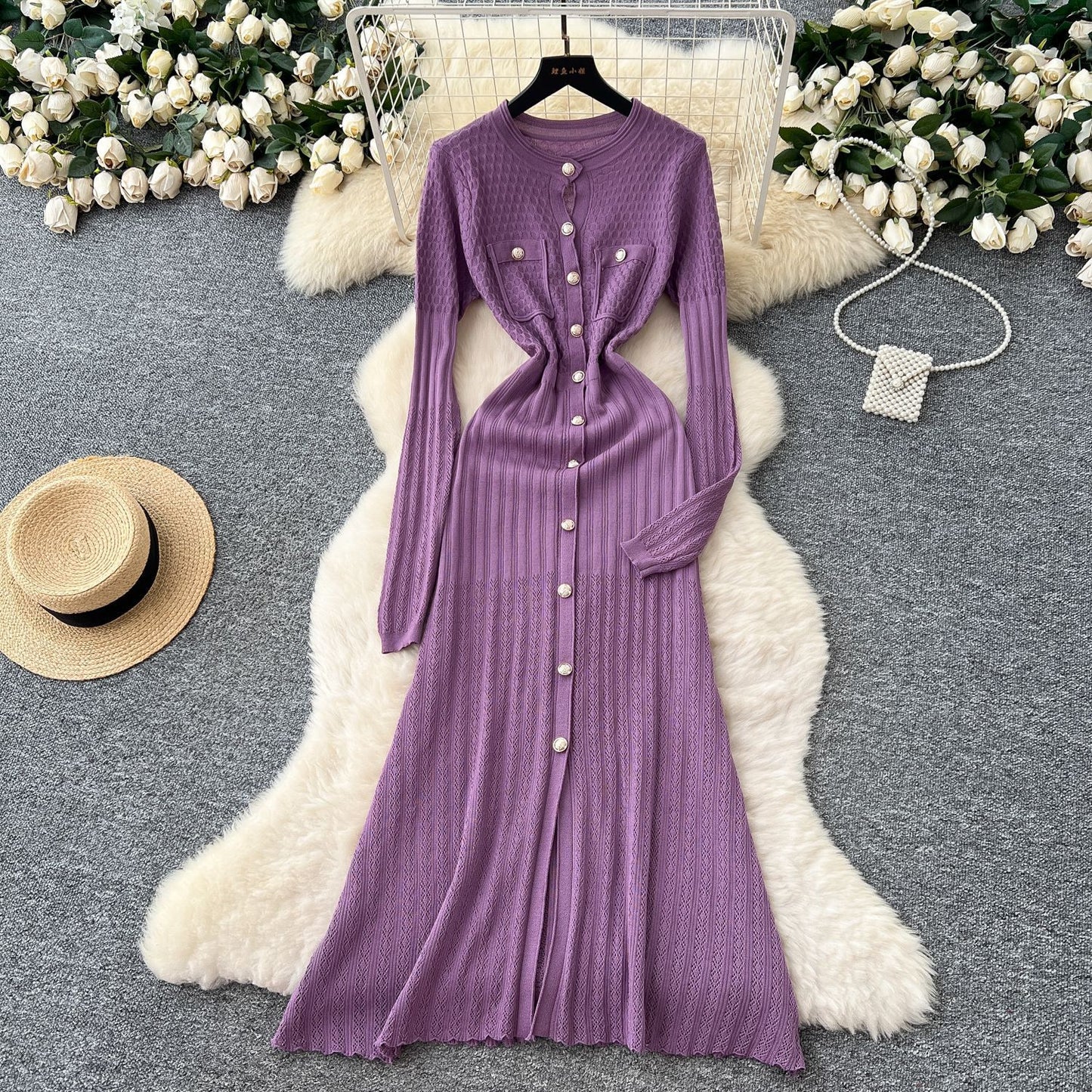Stretch Knit Round Neck Sleeveless Fitted Women's Dress - Neon North Clothing
