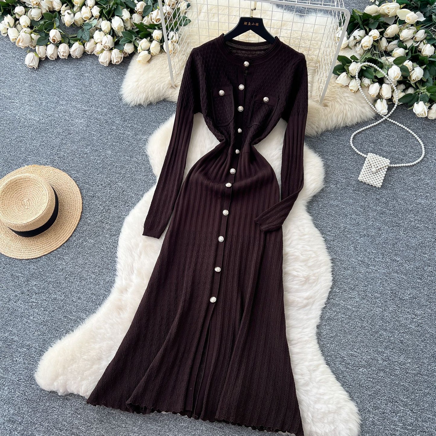 Stretch Knit Round Neck Sleeveless Fitted Women's Dress - Neon North Clothing