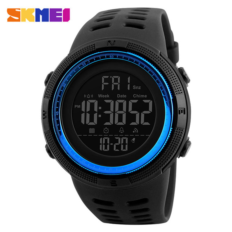 Men's Digital Military Dive Watch - 50m Waterproof Sports LED Timepiece - Neon North Clothing