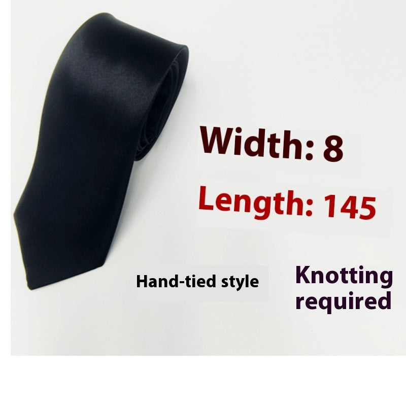 8cm Solid Color Tie in Monochrome Style - Neon North Clothing