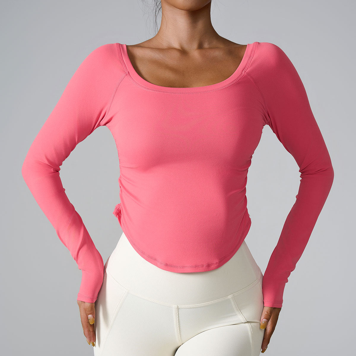Sports Long Sleeve Yoga Shirt for Activewear - Ideal for Performance and Comfort