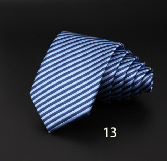 Men's Striped Tie - British Gentleman Polyester Fiber Collection - Neon North Clothing