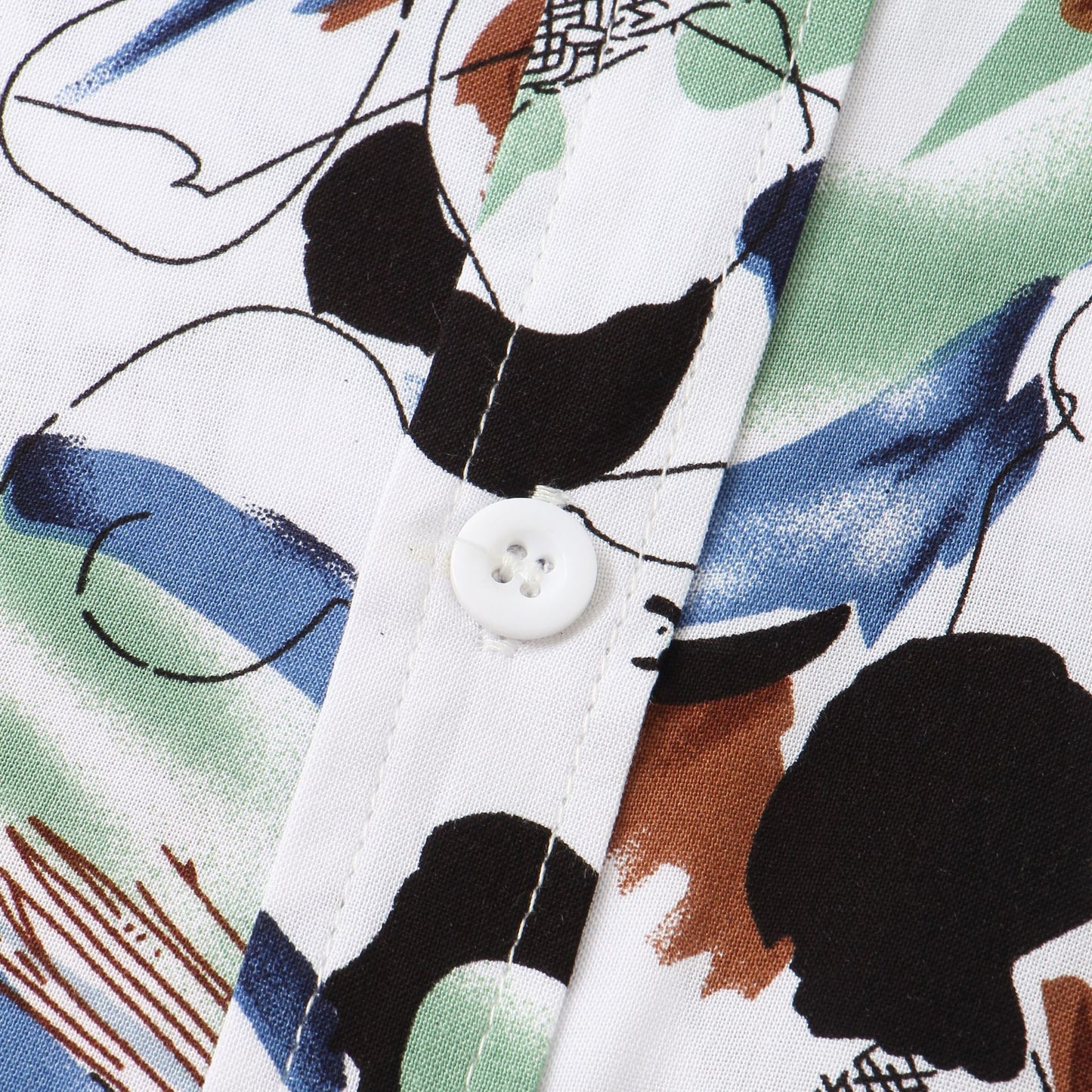 Men's Floral Short Sleeve Shirt in White with Lapel Design - Neon North Clothing