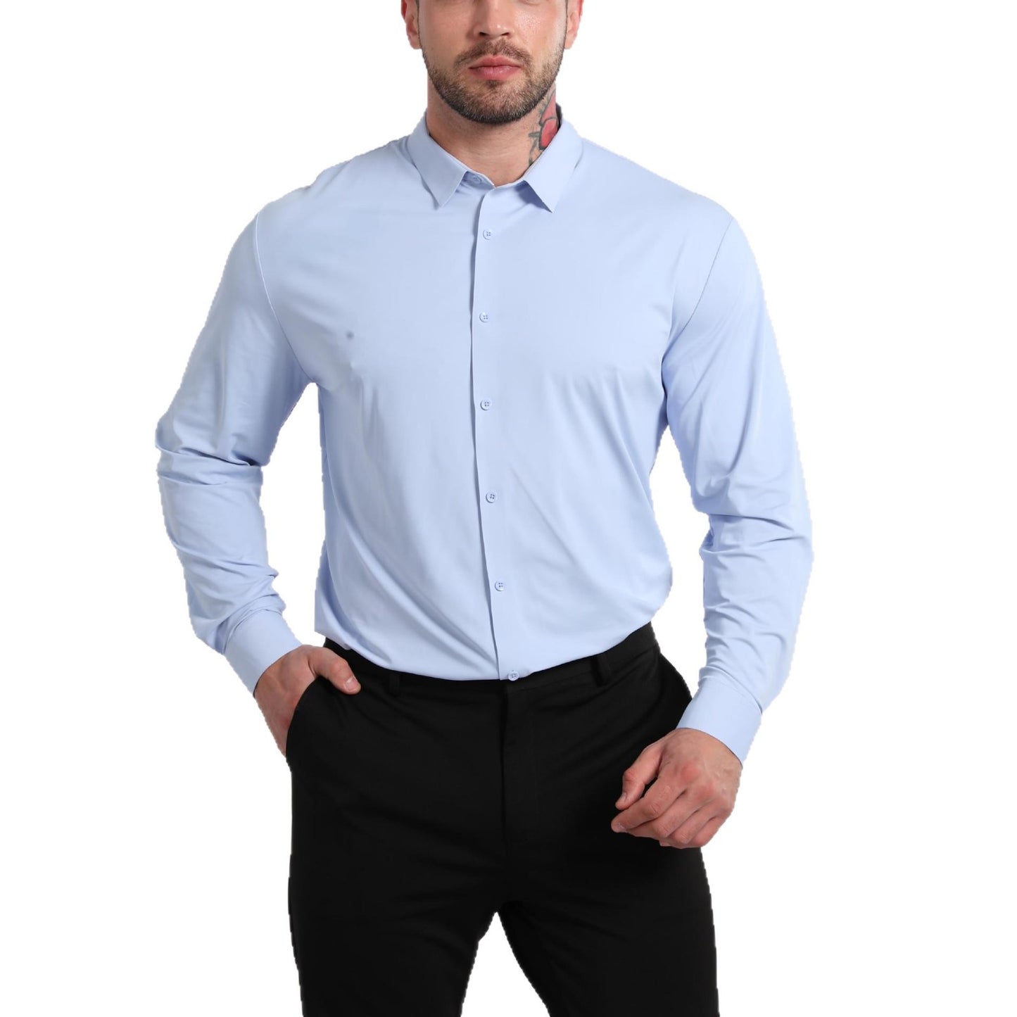 Ice-Cool Wrinkle-Resistant Shirt - Slim Fit, Silky Smooth Fabric