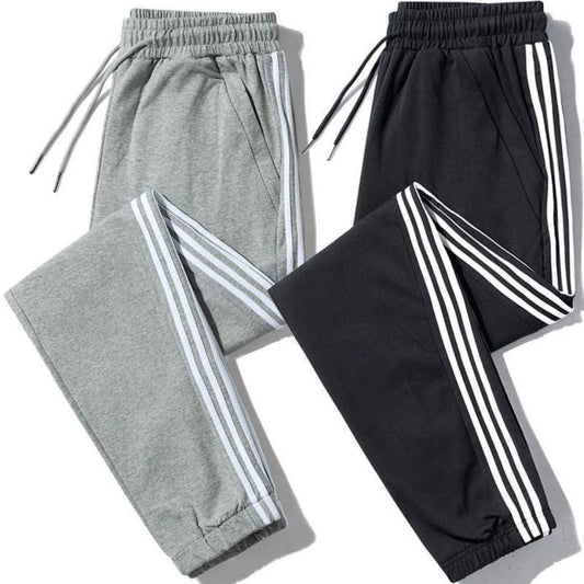 Men's Three-Stripe Casual Pants - Harlan Fashion Trends Long Pants