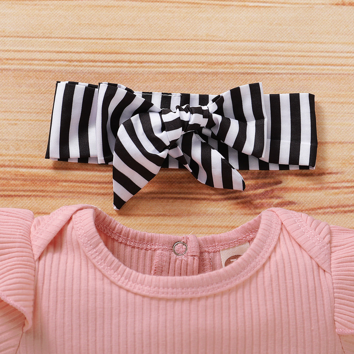 0-24 Months Bowknot Romper Set with Shorts and Headband - Neon North Clothing