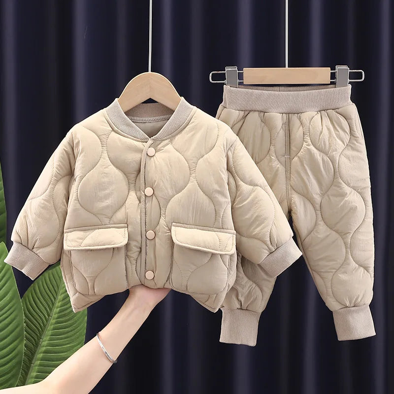 Boys Coat and Pants Set - Stylish 2Pcs Suits for 1 to 5 Years - Neon North Clothing