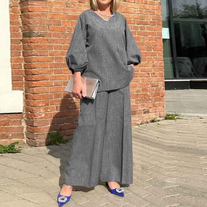 Casual Loose-Fit 2-Piece Pants Set for Effortless Style