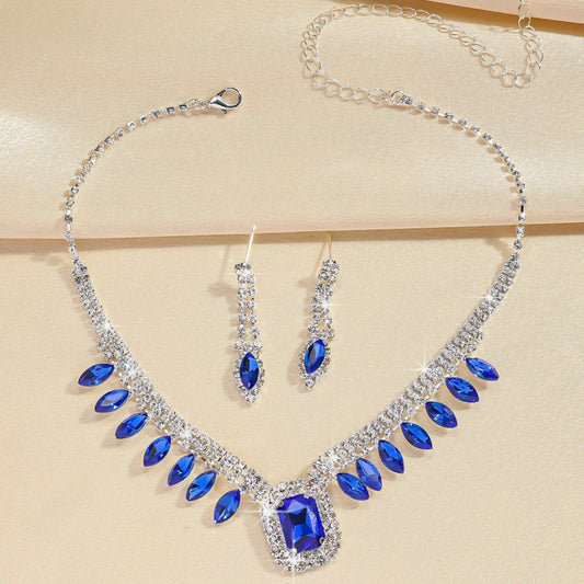 Banquet Dress Jewelry Set - Stylish Elegant Necklace and Earrings Set