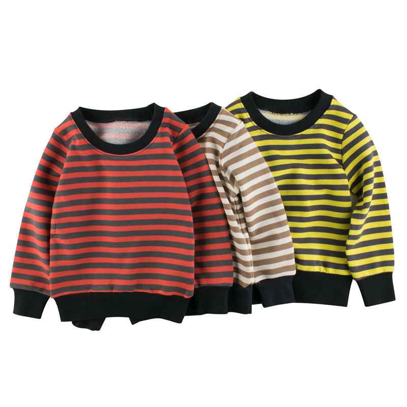 Cozy Baby Pullover & Toddler Sweater with Stripes