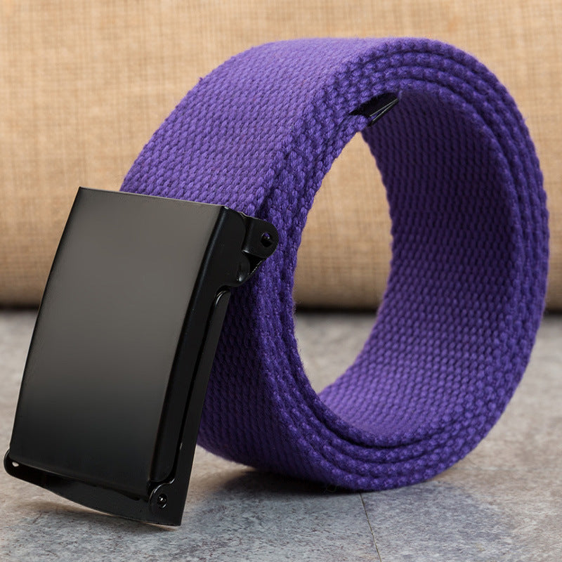 Snap-Clasp Candy-Colored Canvas Belt for Men - Neon North Clothing