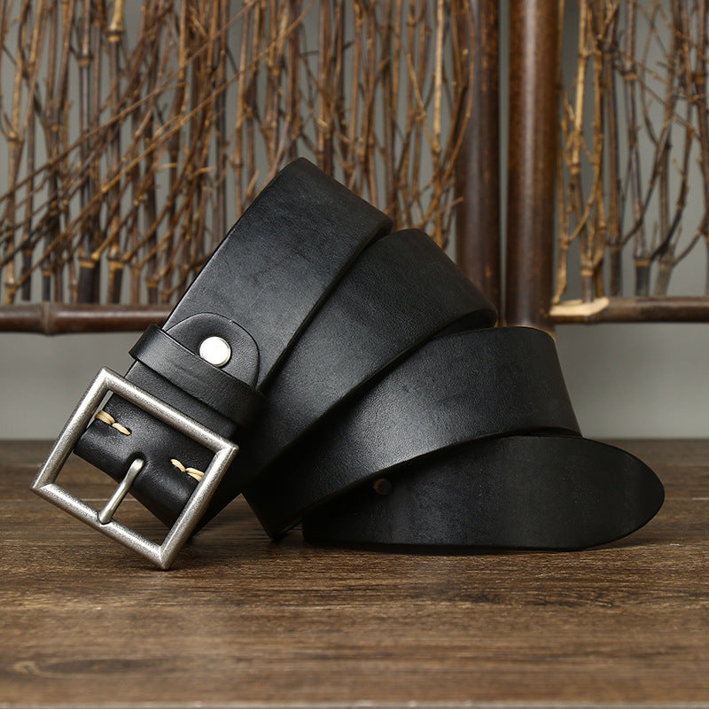 Handmade Cattlehide Belt for Men - First Layer Pure Leather - Neon North Clothing
